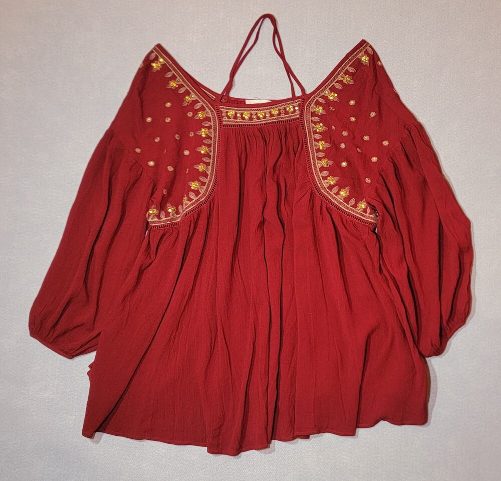 Altar'd State Burgundy Tunic Dress Medium